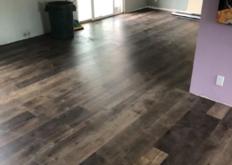 Luxury vinyl tile basement finishing