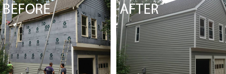 Siding replacement before and after St. Louis